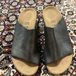Birkenstock Sister Brand, Never Worn, Stylish Cork Heeled Sandal